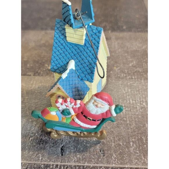 Matrix Industries 1992 house reindeer Santa ornament Xmas decor - Picture 2 of 7